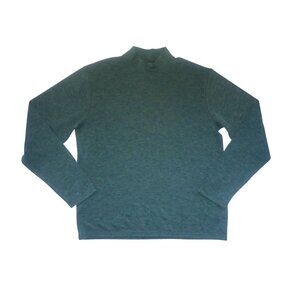 Rail Riders Mock Neck Sweater Shirt‎ Mens L Green Knit casual Gorpcore